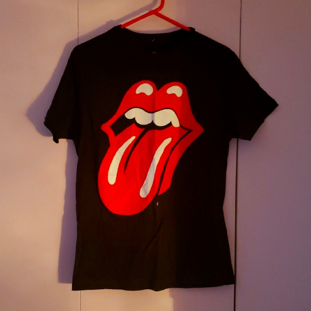 Black Rolling Stones Tee